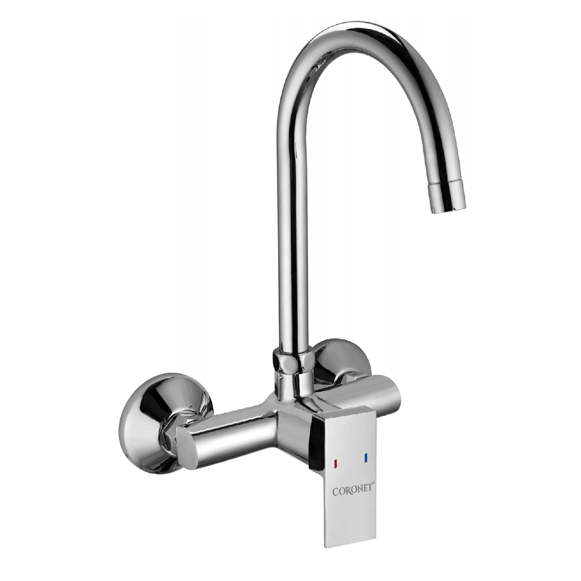 Sink Mixer Wall Mounted With Swivel Spout